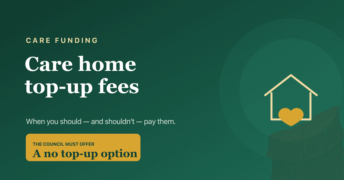 Care home top-up fees explained, 2026.