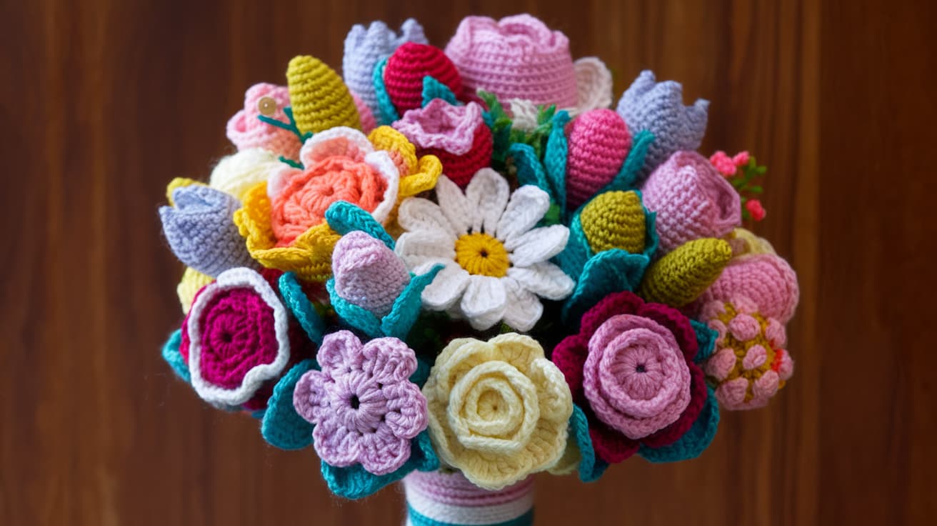 Latest Crochet Flower Bouquet
