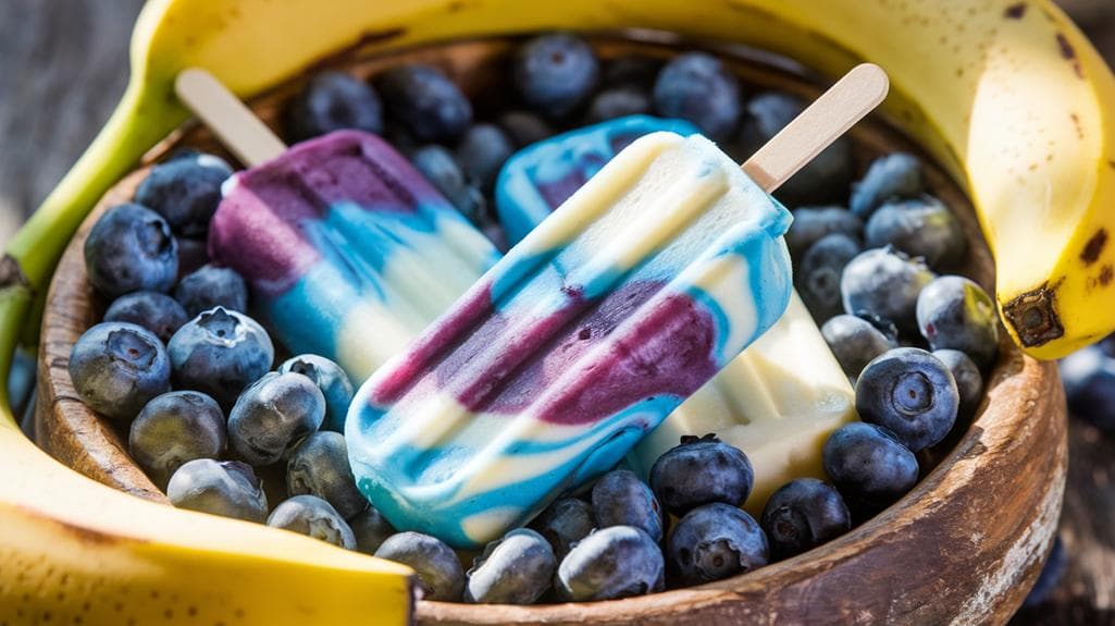 frozen blueberry banana treats