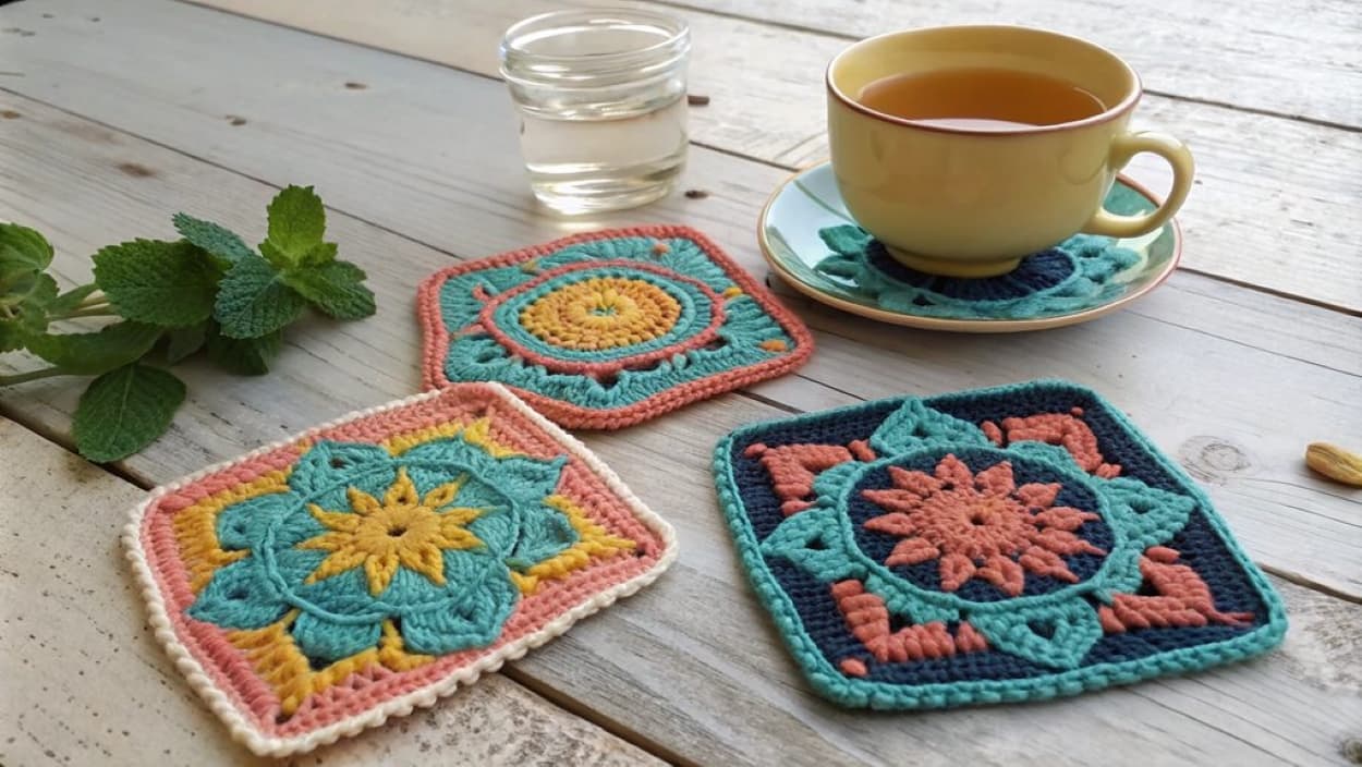 crochet coasters