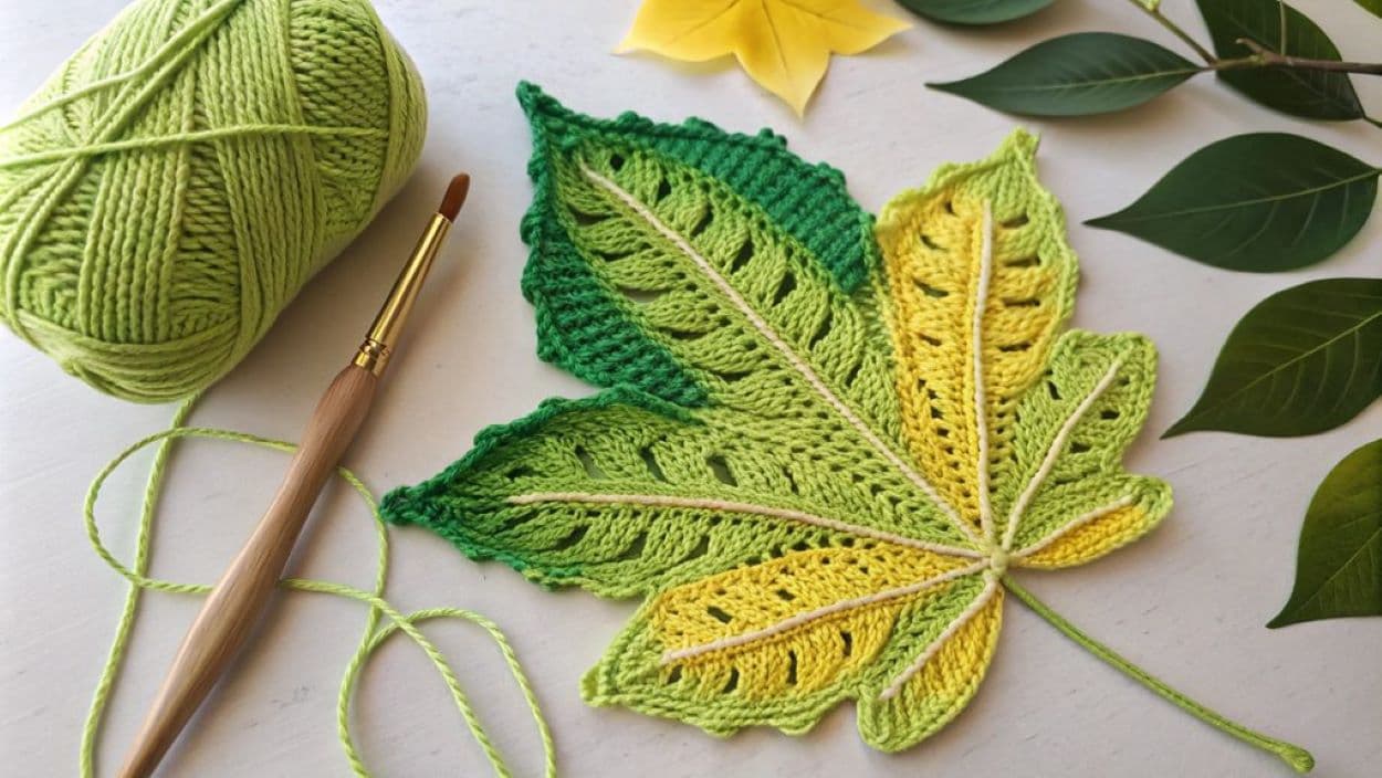 crochet leaves