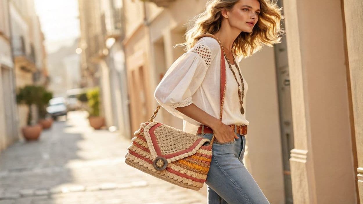crochet messenger bags