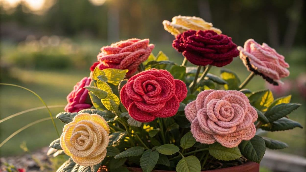 crochet rose patterns