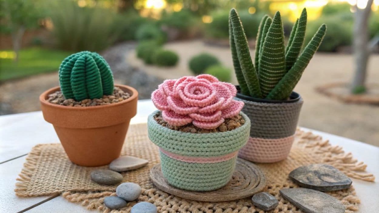 crochet succulents