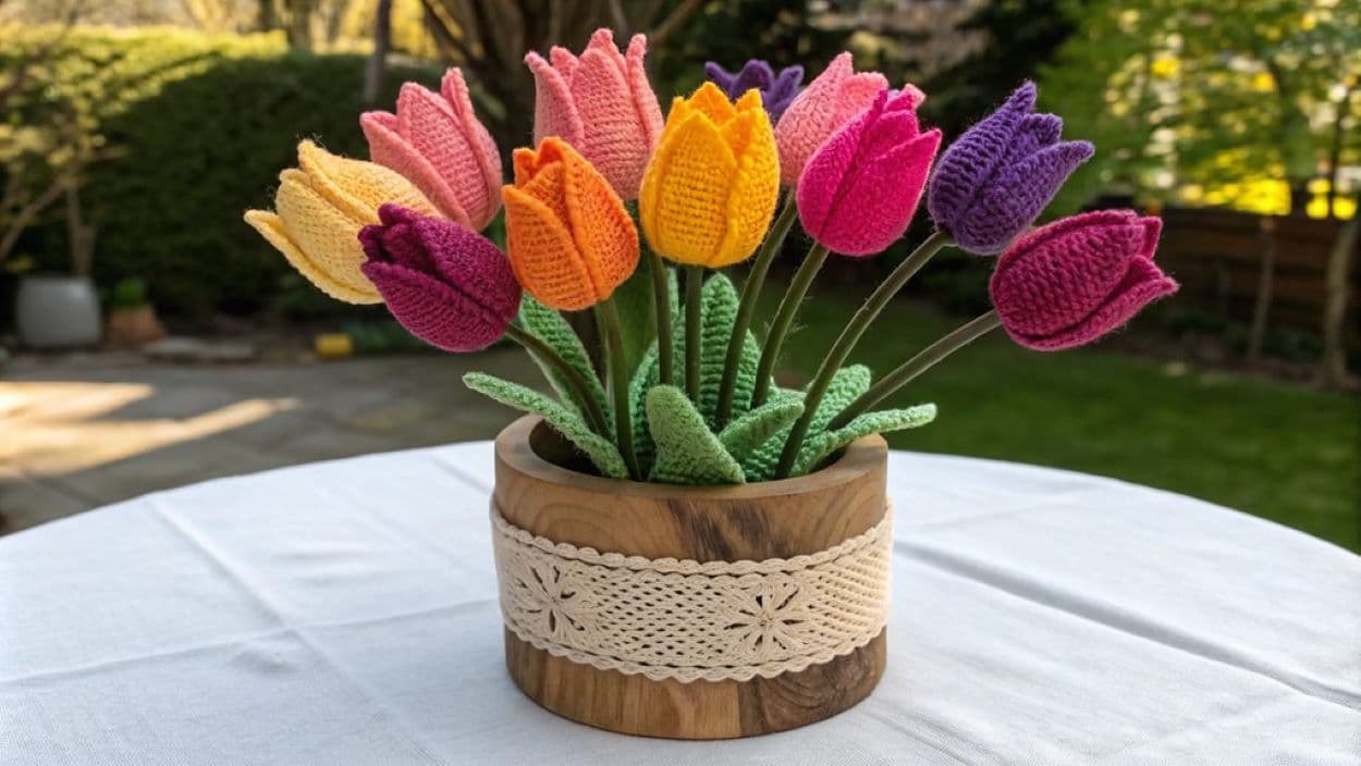 crochet tulips