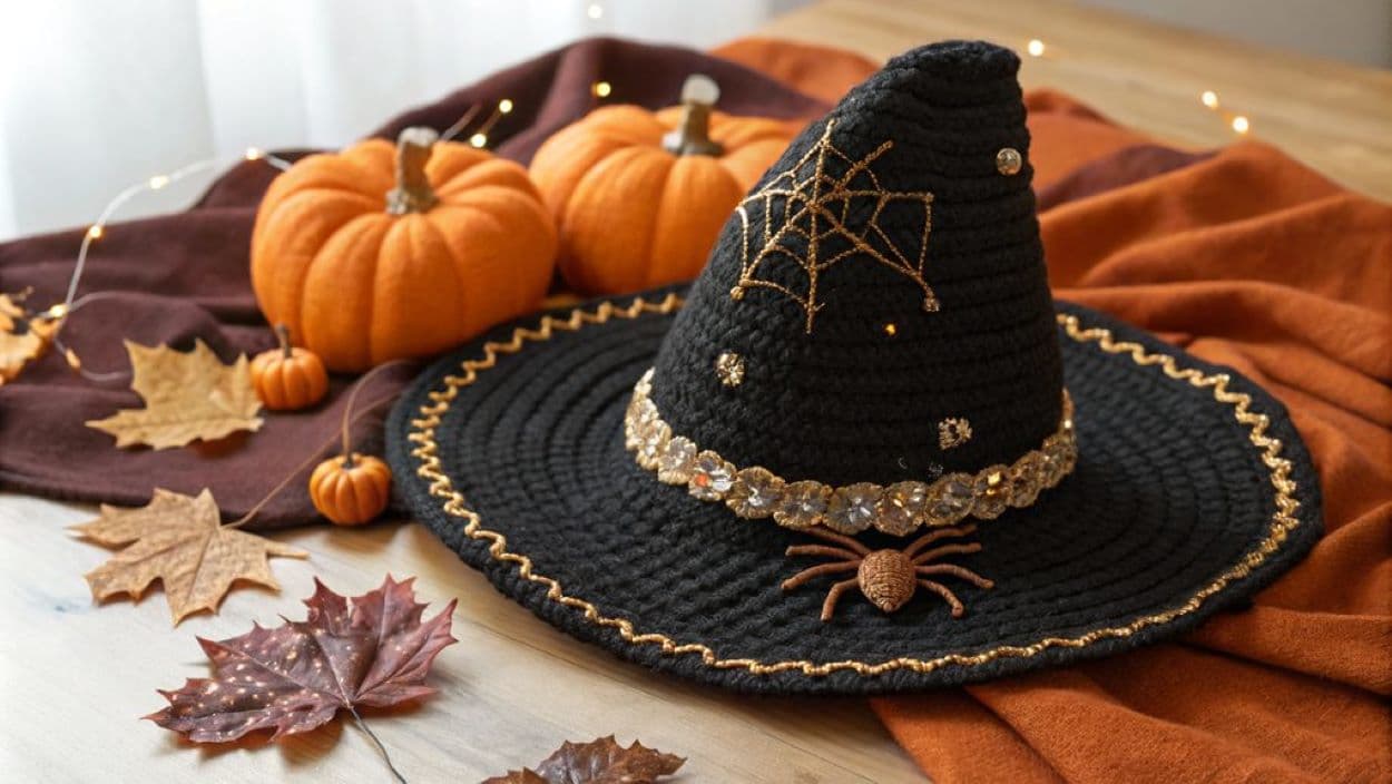 crochet witch hat
