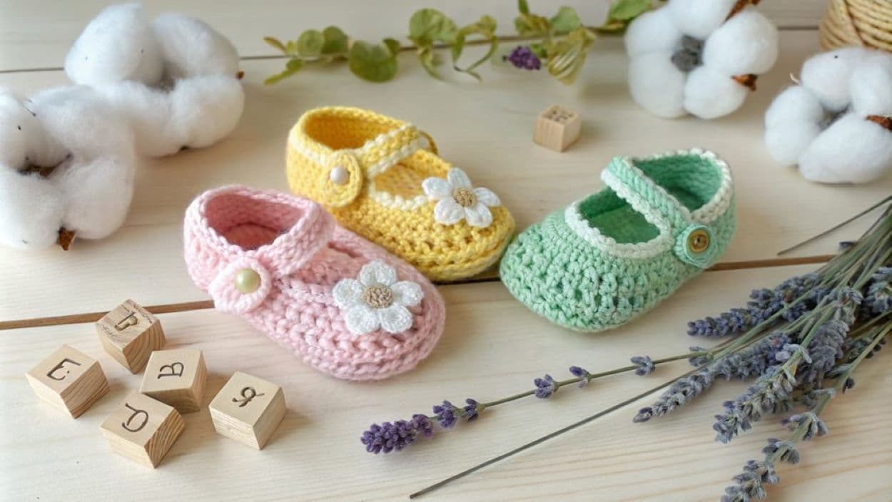 crochet baby shoes