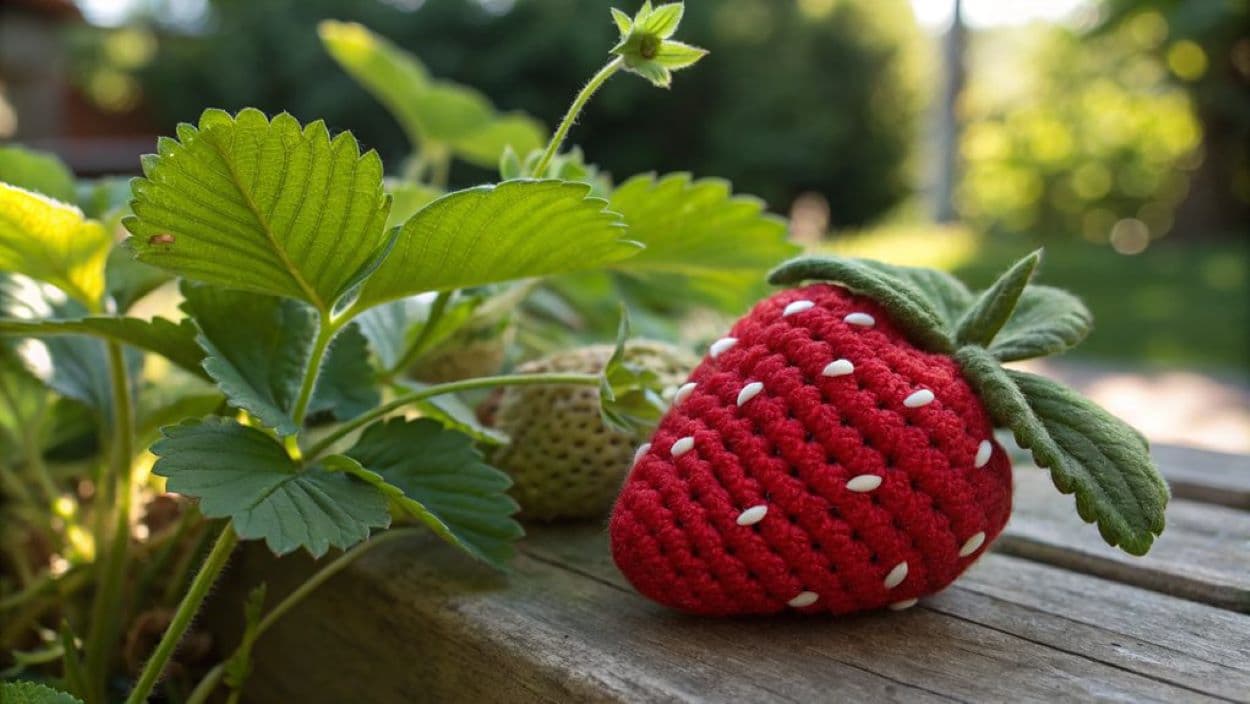 crochet strawberries