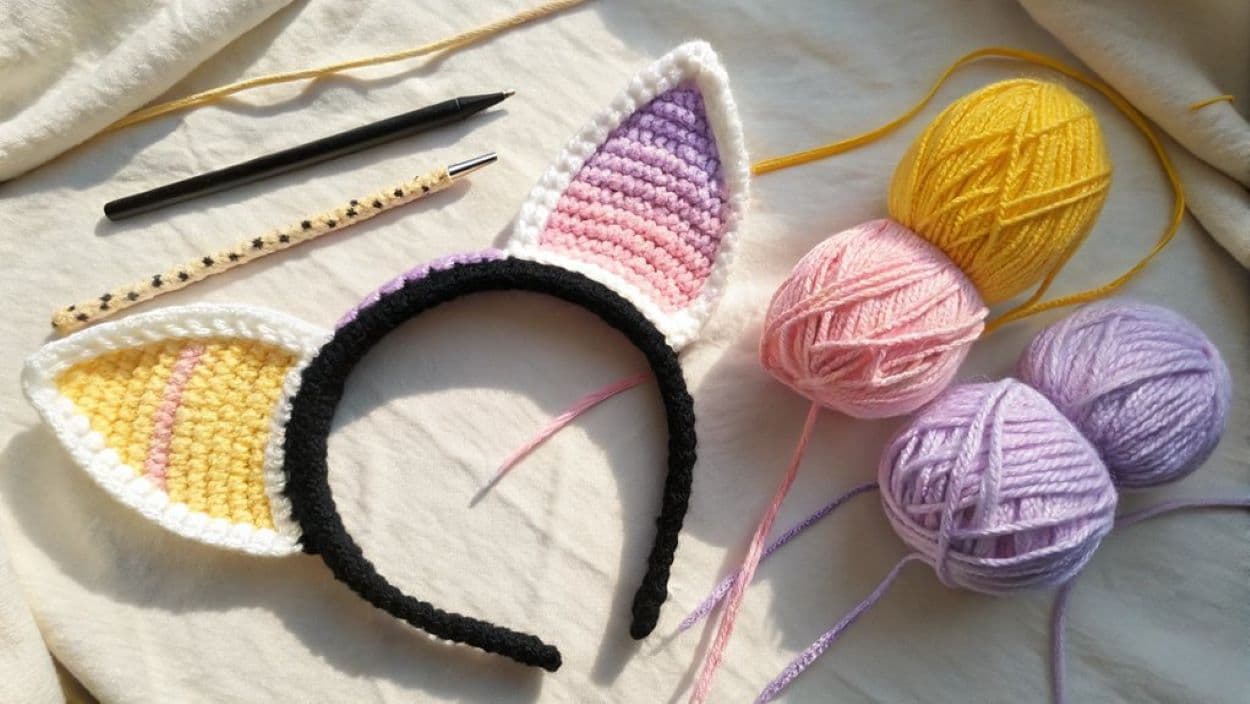 crochet cat ears