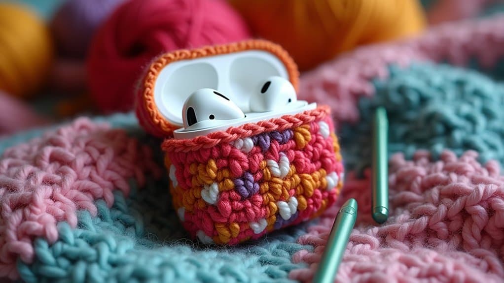 creative crochet airpods cases