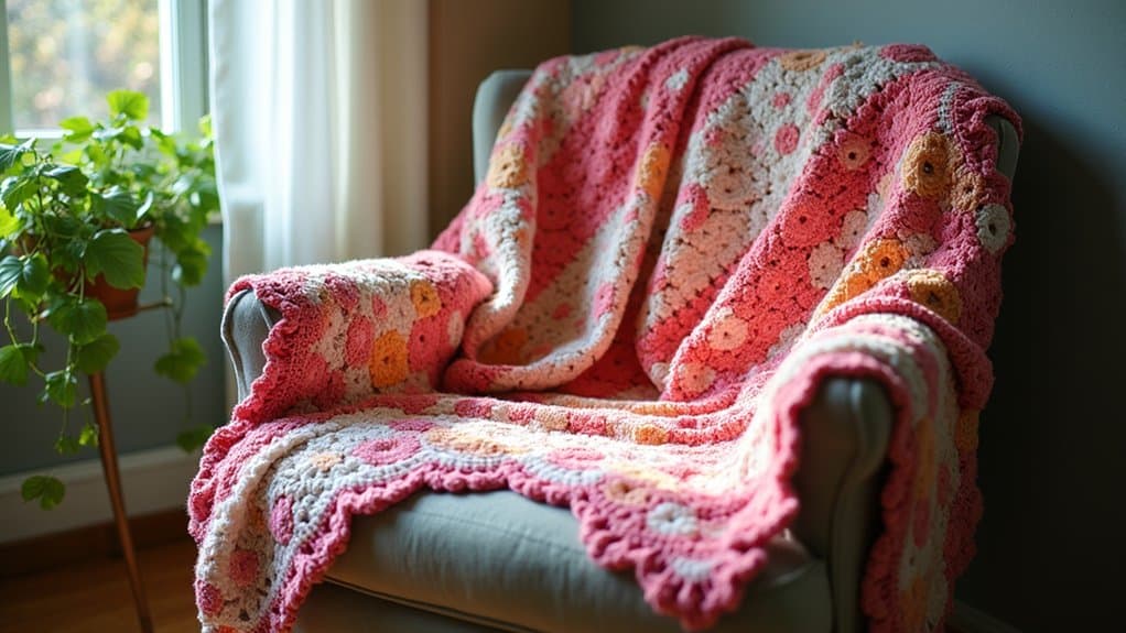 crochet flower blanket designs