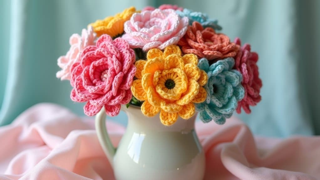 crochet flower bouquet inspiration