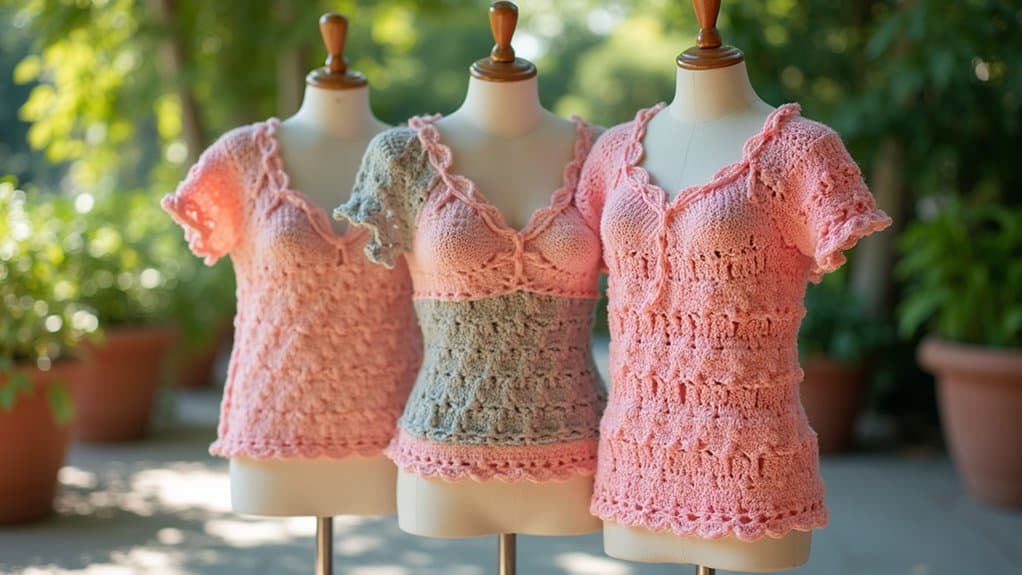 crochet flower top designs