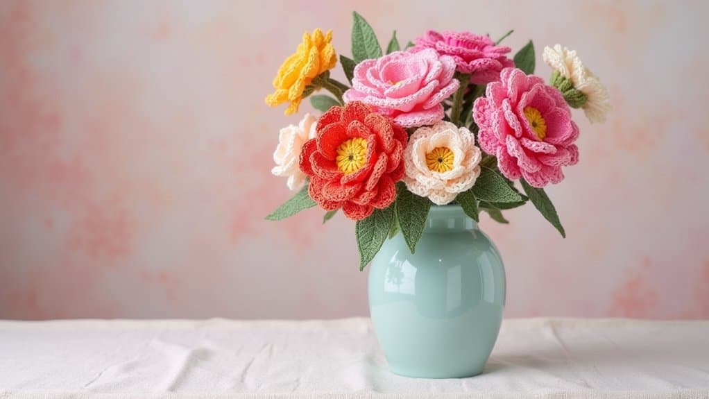 easy crochet flower ideas