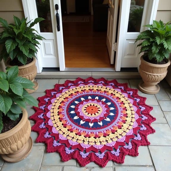 handmade yarn entry rugs