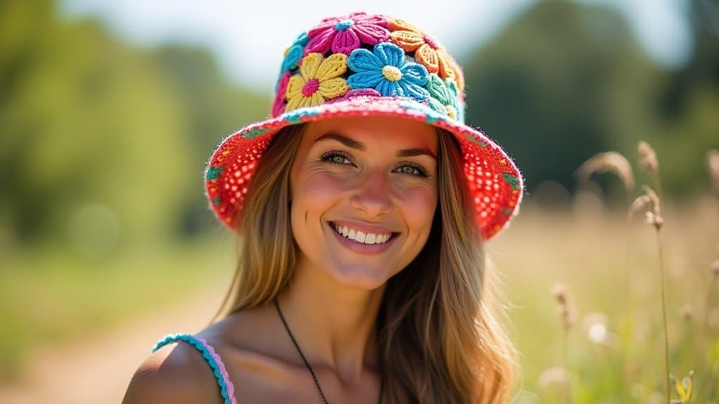 stylish crochet bucket hats