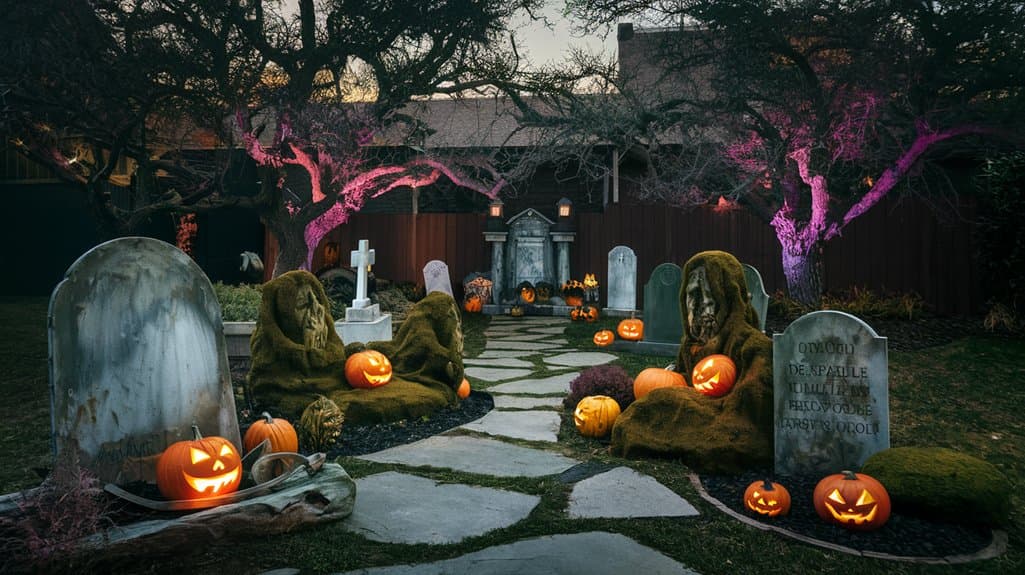 creative halloween cemetery decorations