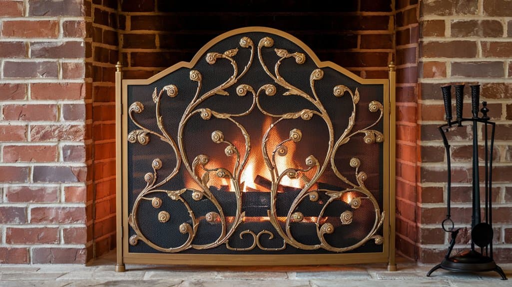 innovative fireplace screen designs