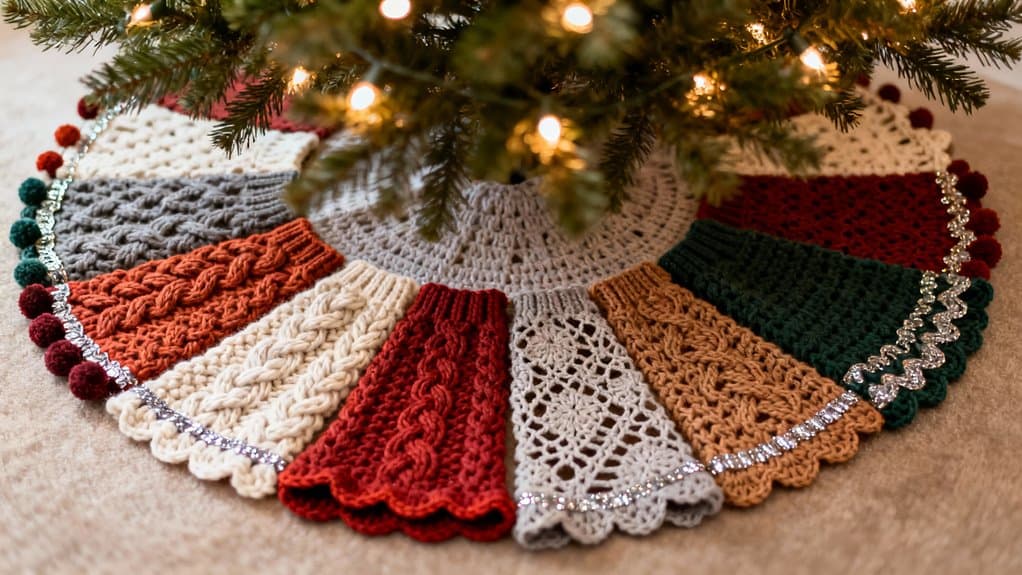 festive crochet tree skirts