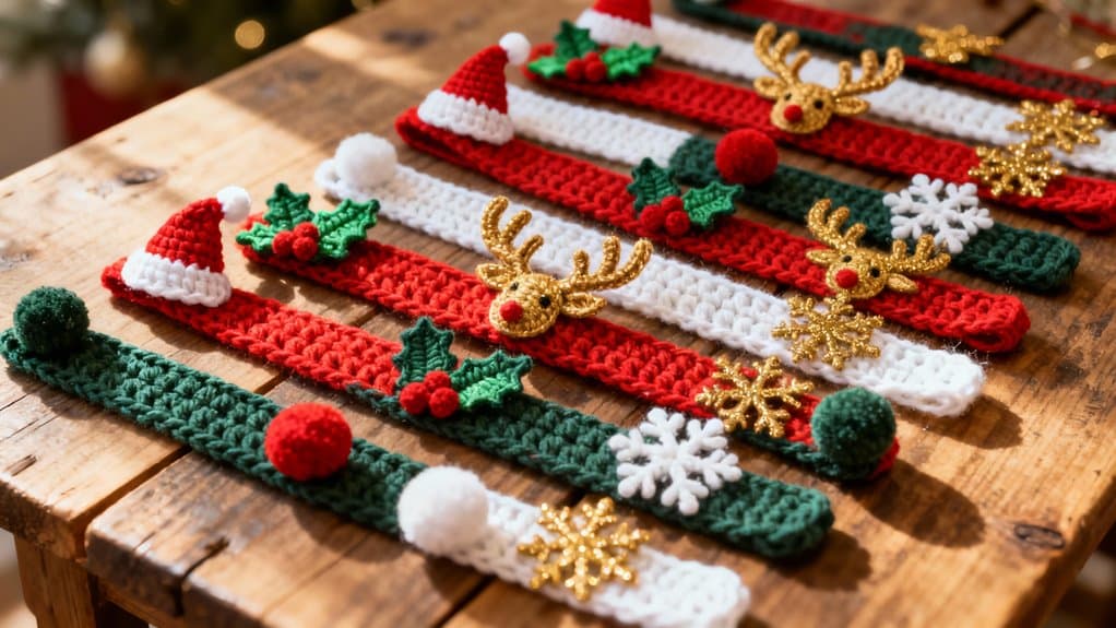 crochet christmas headband designs
