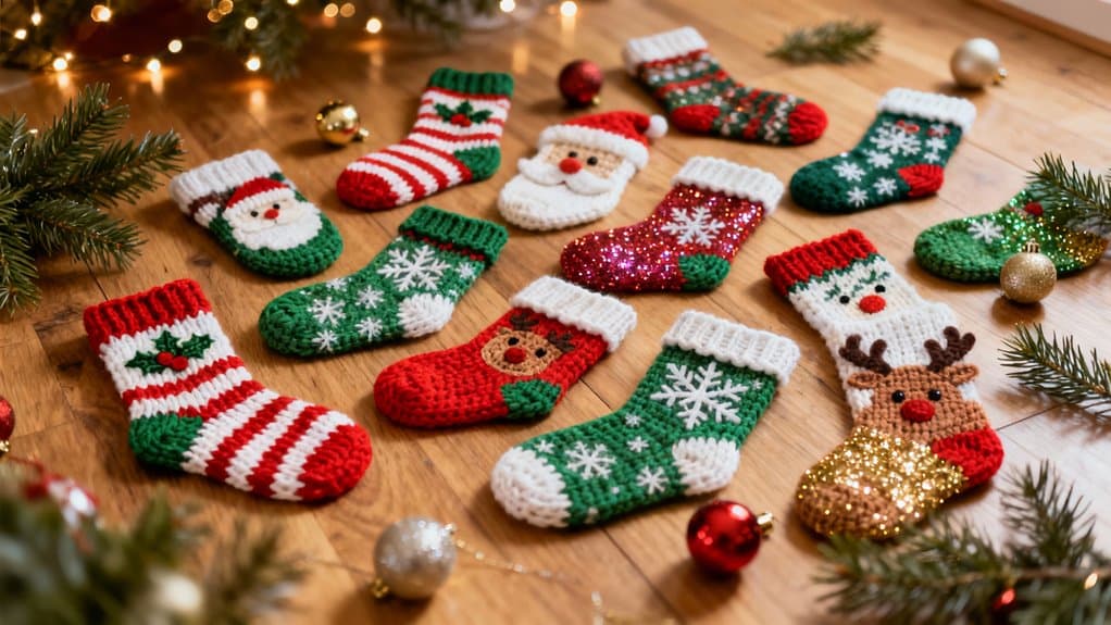 crochet christmas socks collection