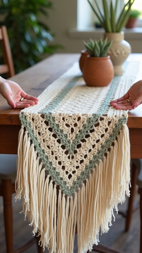 bohemian style table runner