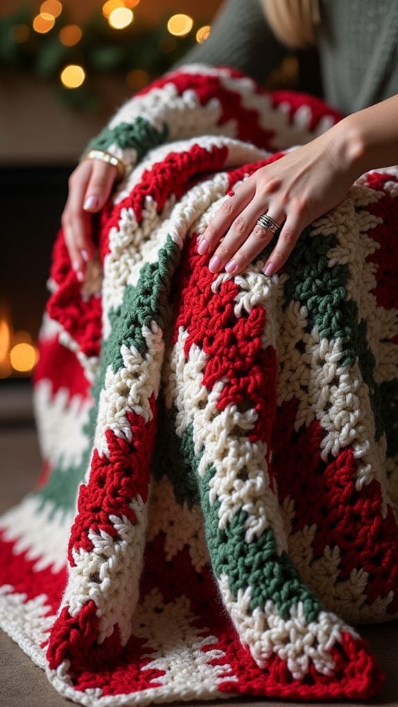 cheerful seasonal crochet throw