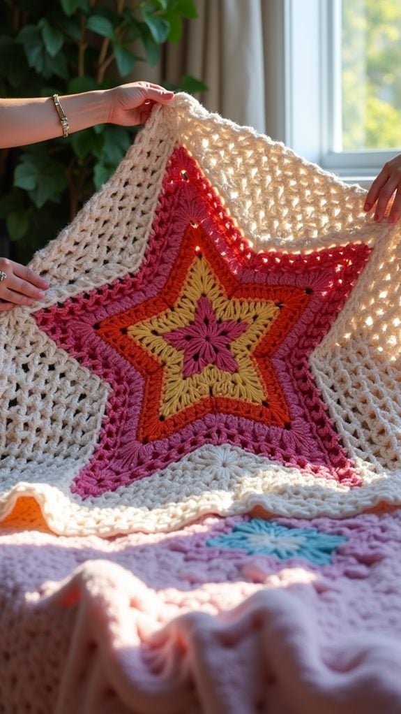 chic lace star throw