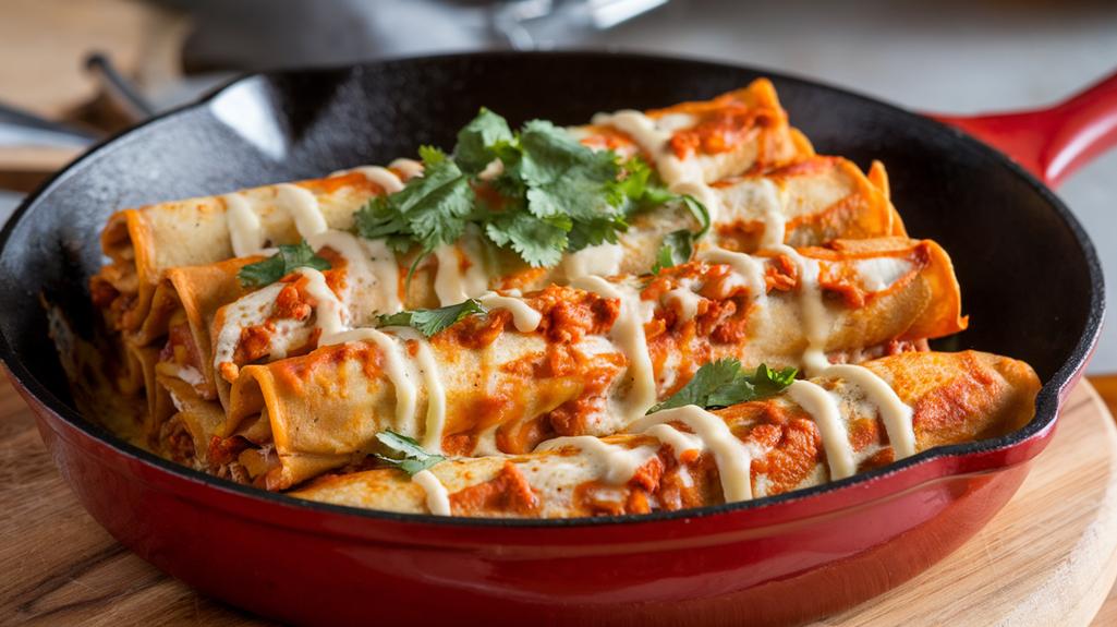 A Feast of Layers: Skillet Stacked Chicken Enchiladas with Fiery Green Chiles