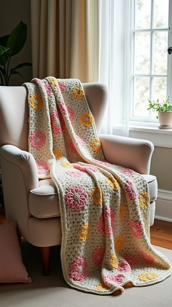 colorful crochet blanket design