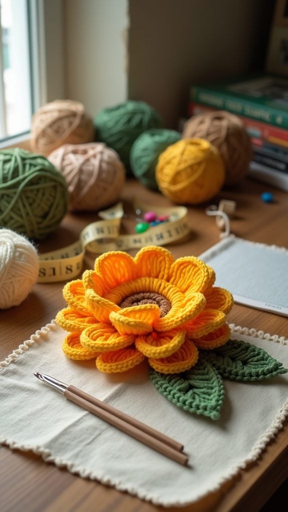 colorful floral crochet pattern