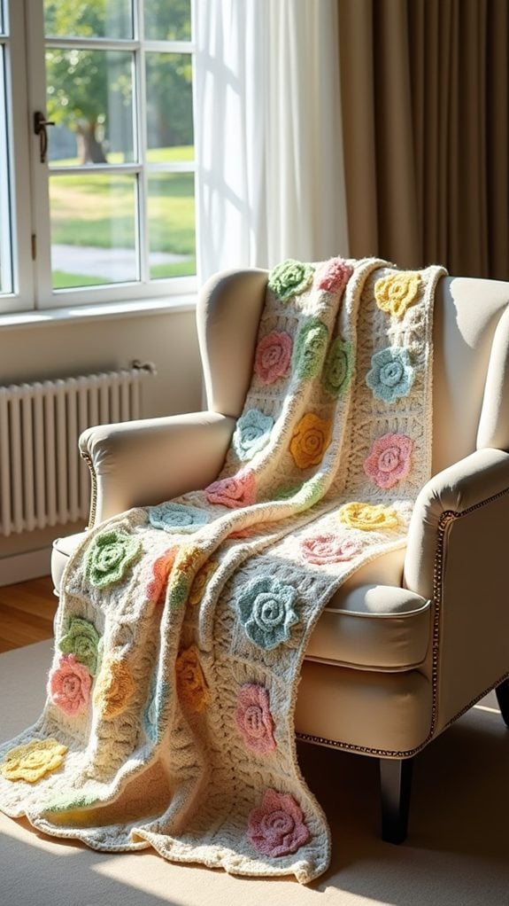 colorful floral quilt design