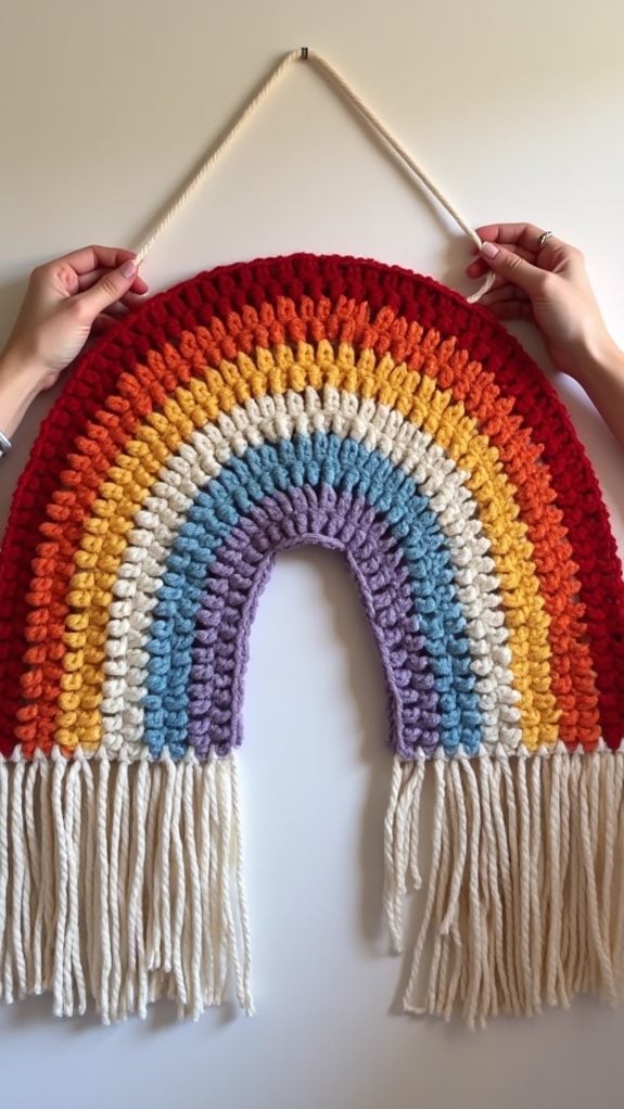 colorful handmade crochet decor