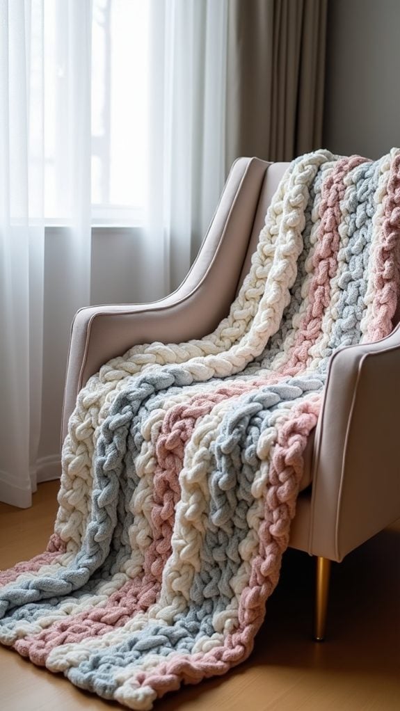 contemporary crochet ripple design