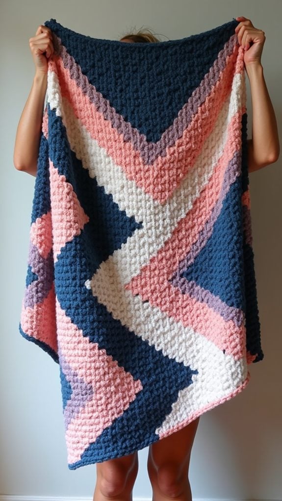 contemporary patterned blanket design