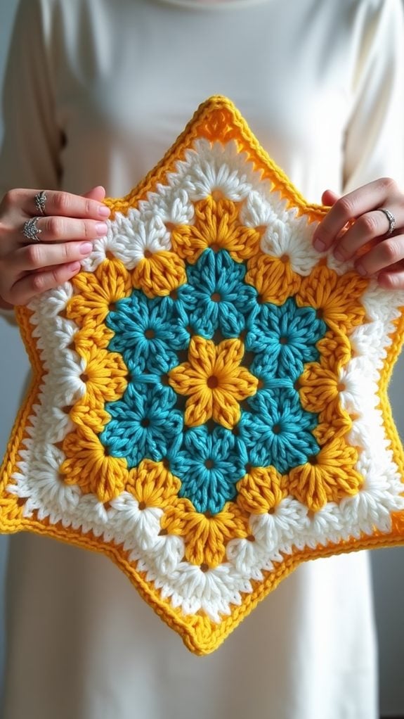contemporary star pattern blanket