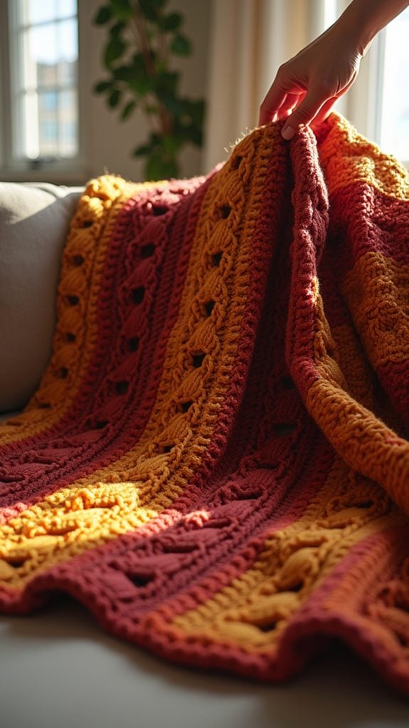cozy knitted blanket gift