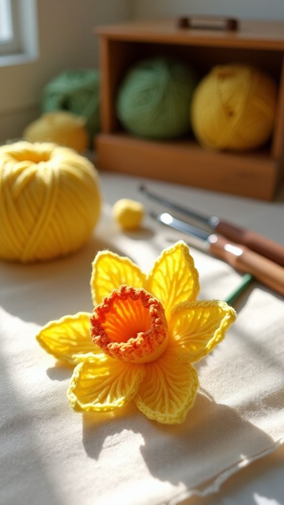 crochet daffodil flower pattern