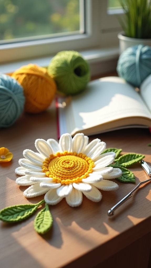 crochet daisy flower pattern