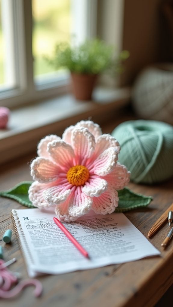 delicate floral crochet design