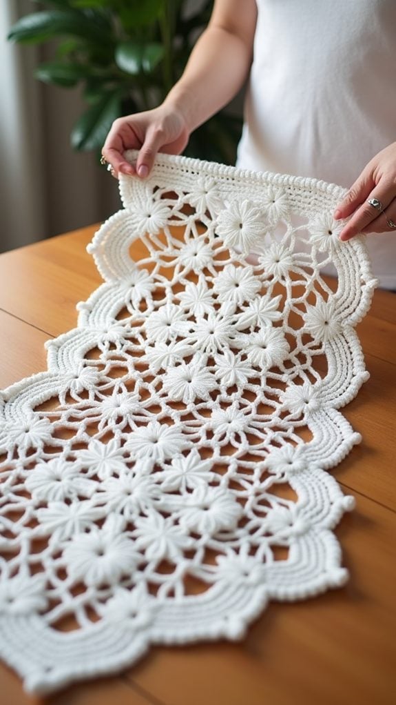 elegant lace table runner