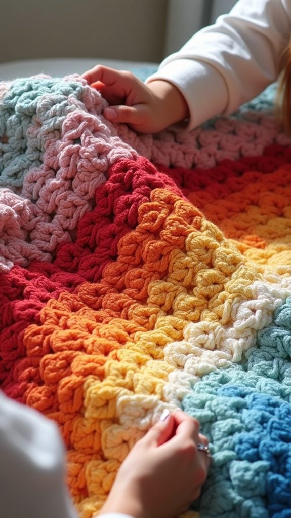 geometric patterned knit throw