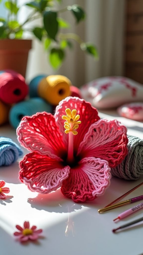 hibiscus flower crochet design