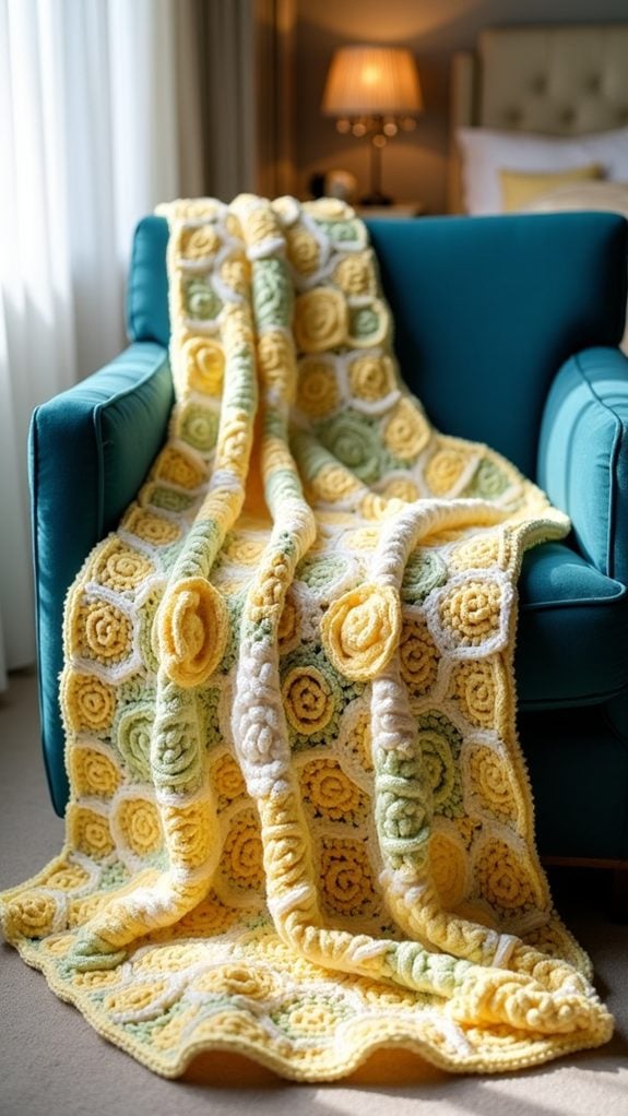 joyful floral comfort throw