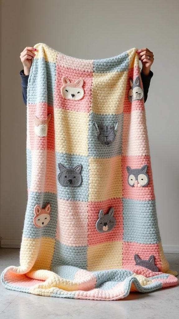 playful animal pattern blanket