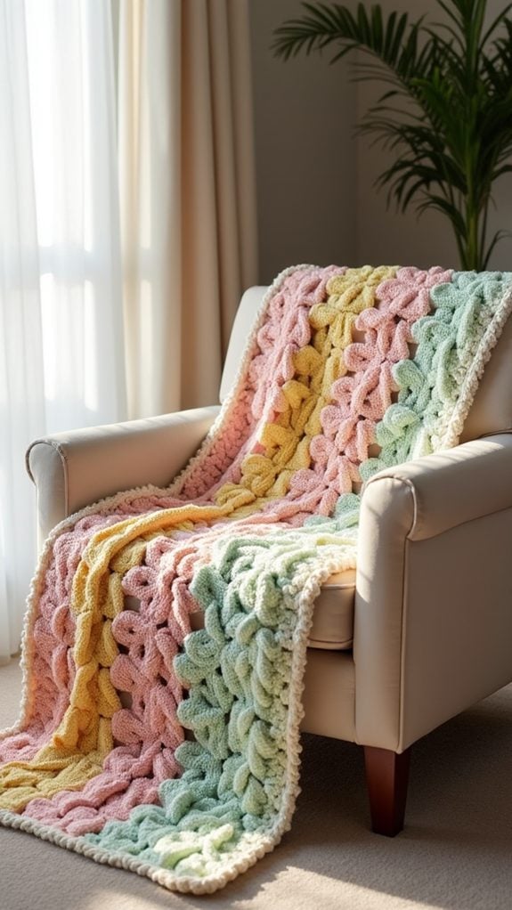 playful celestial knit throw