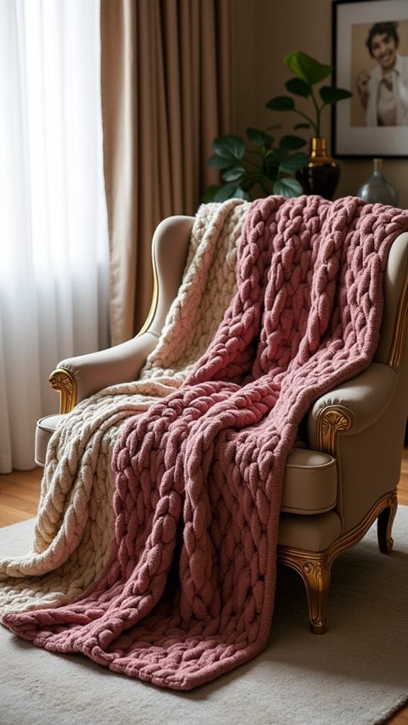 quick knit blanket project