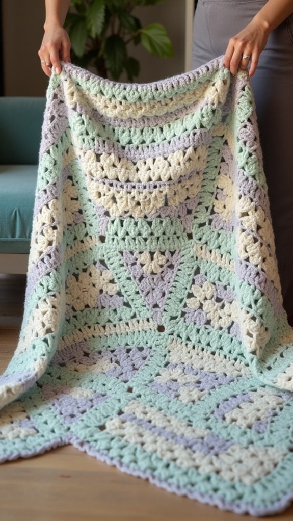 retro crochet blanket design