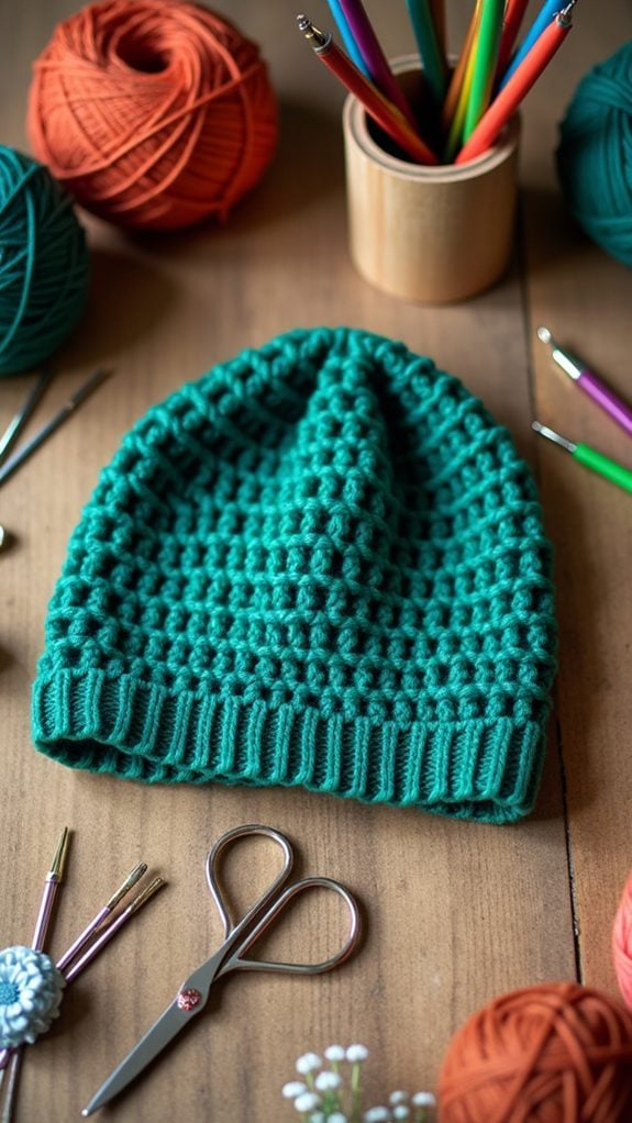 sustainable yarn knit hat