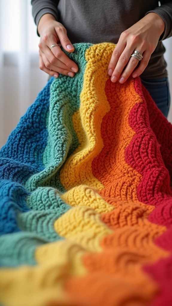 textured ripple stitch technique